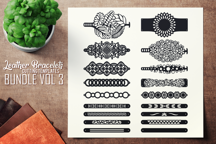 Leather Bracelets SVG - VOL III BUNDLE - Cutting Templates