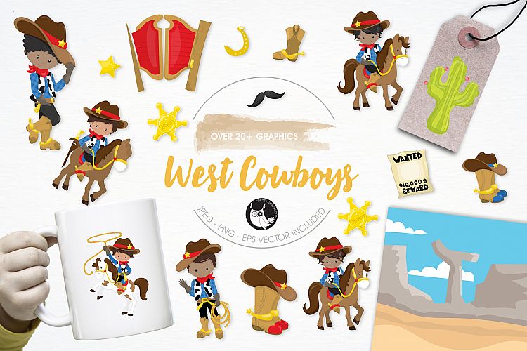 West Cowboys graphics and illustrations