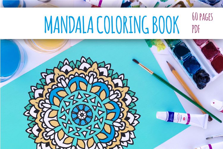 Mandala coloring PDF book. Boho coloring. Digital mandala