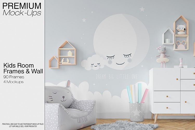 Kids Room - Wall & 90 Custom Frames