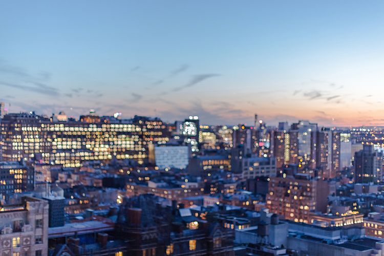 Blurred Manhattan aerial view