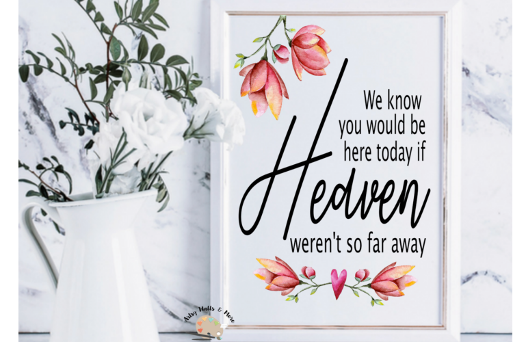 wedding memorial printable sign wedding in memory of..Heaven