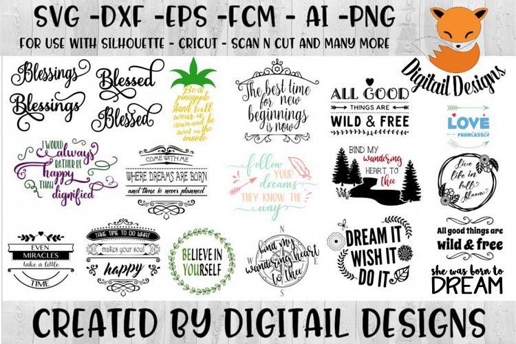 Motivation Bundle 17 SVG - png - eps - dxf - ai - fcm -