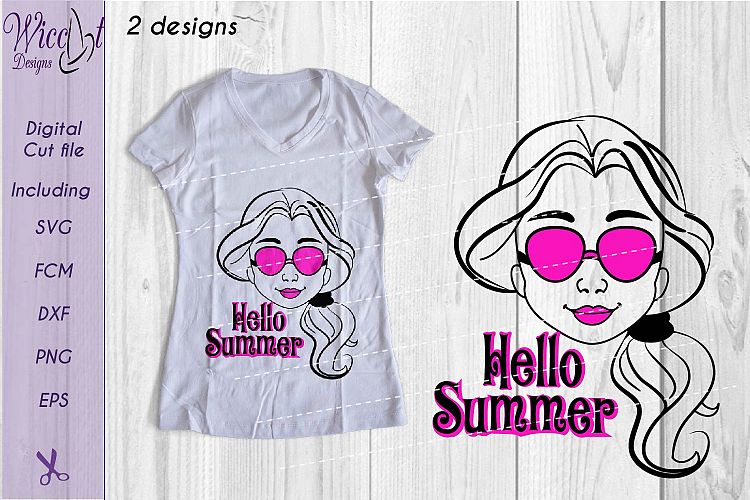 Summer girl, Cool girl, Hello summer, flower girl cut file