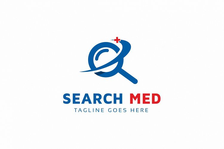 Medical Search Logo Template
