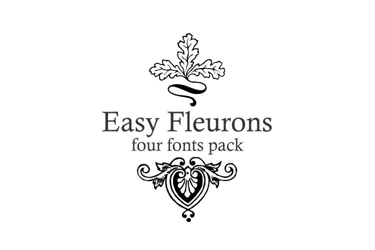 Easy Fleurons Pack (four fonts)