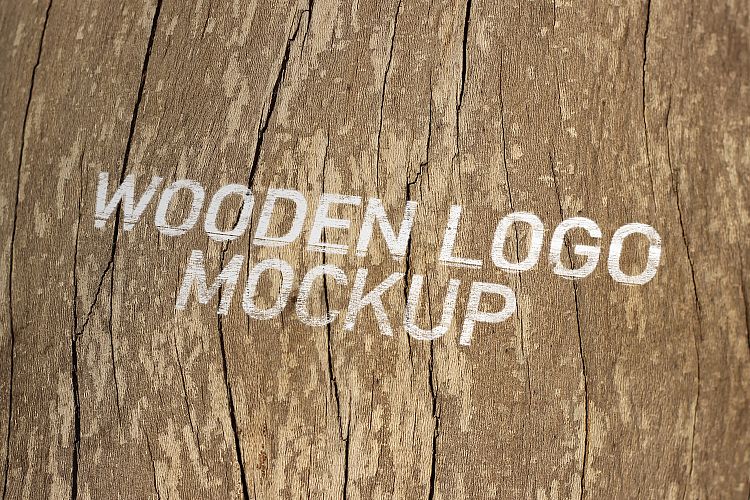 Wooden Logo Mockup