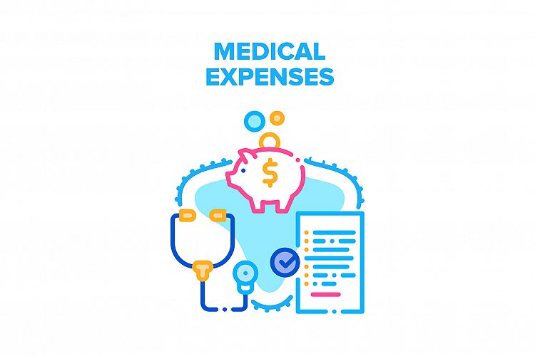 Medical Expenses Vector Concept Color Illustration example image 1
