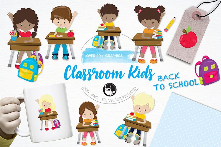 Classroom Kids graphics and illustrations