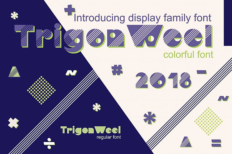TrigonWeel color OTF font