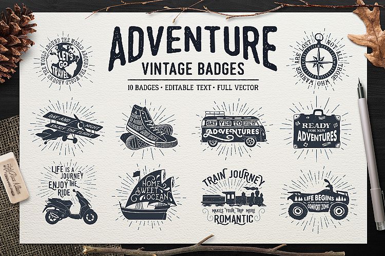 Adventure Vintage Badges (part 1)