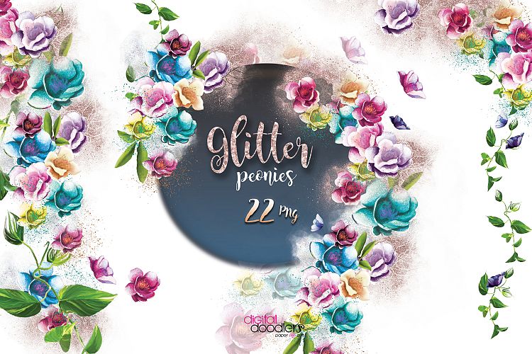 Glitter Peonies