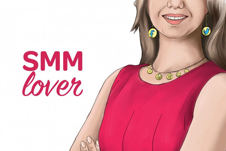 SMM lover hand drawing vector