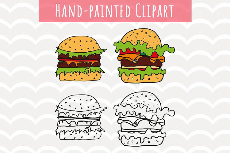 Hamburger Clip Art,Fast Food Svg, Burger files