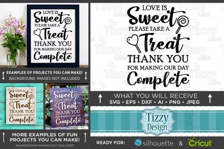 Love Is Sweet Please Take A Seat Wedding SVG File - 5506