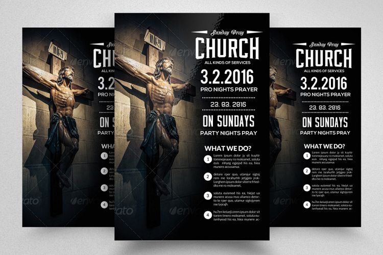 Sunday Prayer Church Flyer Template
