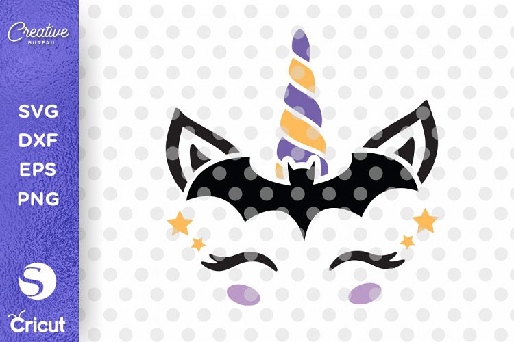 Halloween Unicorn Face SVG DXF Cut File, Unicorn Face SVG