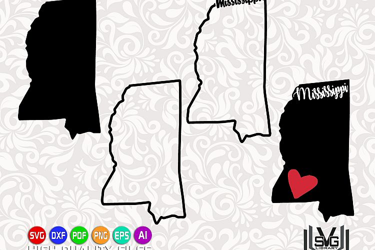 Mississippi Designs SVG - Mississippi state SVG - Mississippi designs svg - Mississippi outline svg - Cricut files - Silhouette files