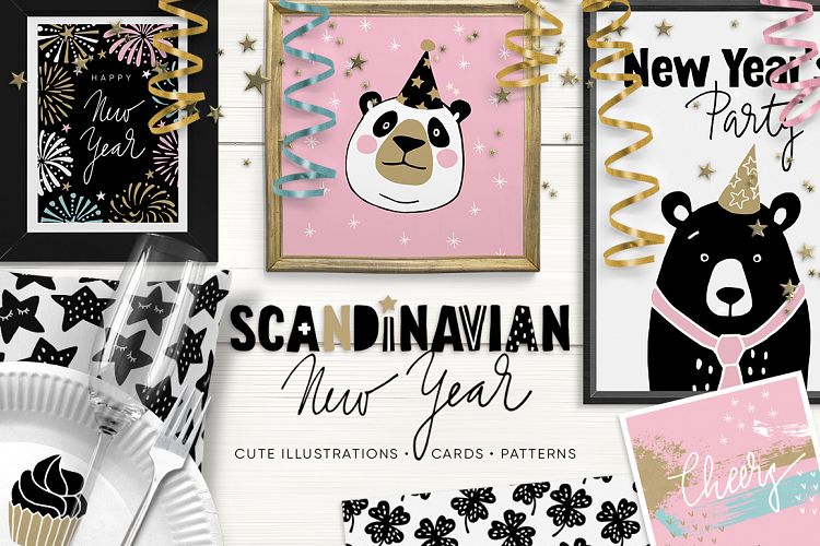Scandinavian New Year  party set