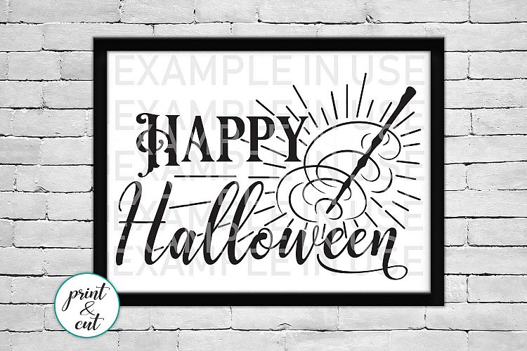 Happy Halloween magic wand file to cut print vector digital