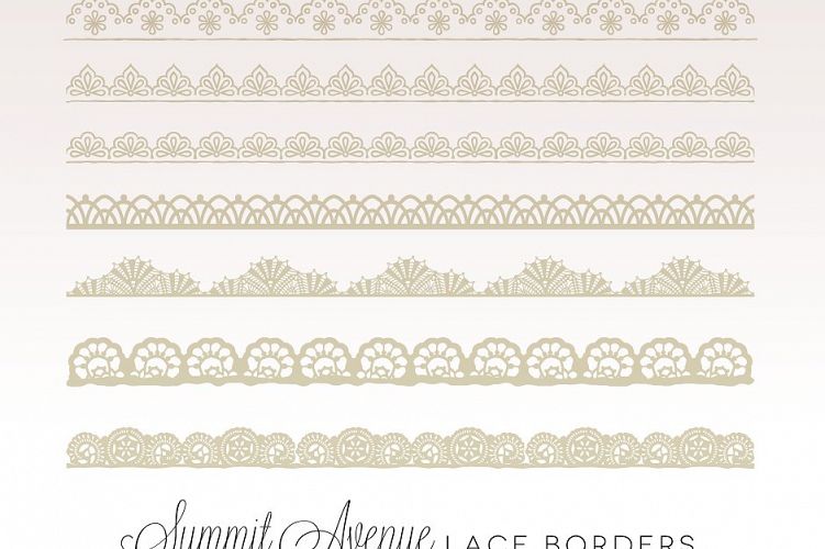 Vintage Lace Borders - PNG, PSD & Vector Files