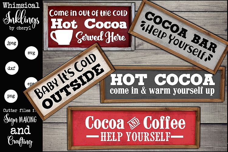 Cocoa and Coffee SVG set