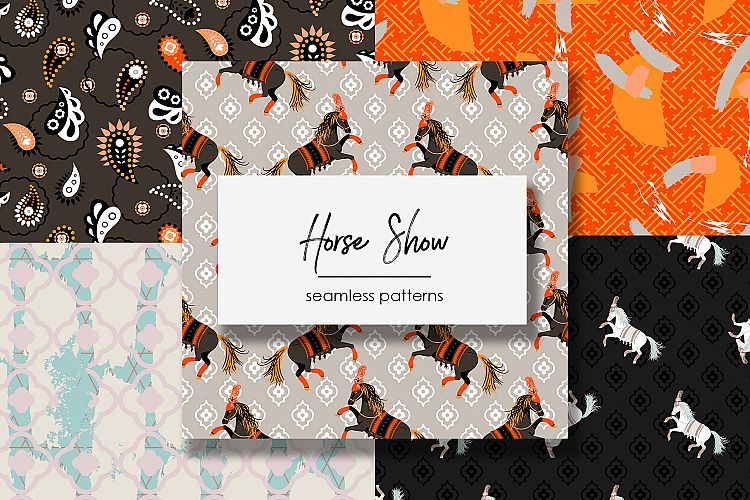Horse Show - Seamless Patterns