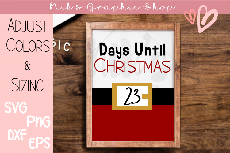 Countdown Svg, Christmas Svg, Santa Svg