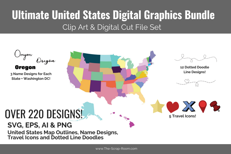 United States SVG Bundle Digital Graphics Set