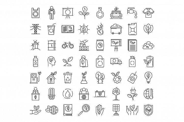 NAME icons set, outline style example image 1