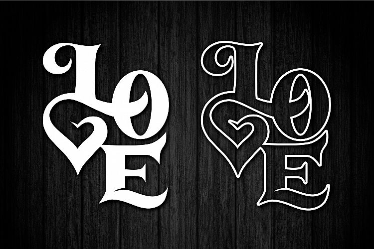 Love - SVG Cut Files - Vinyl Cutters, Screen Printing, Silhouette, Die Cut Machines, & More