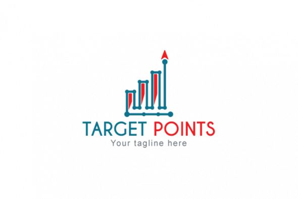 Target Points - Statistics Analysis Stock Logo Template for Company & Business Growth 