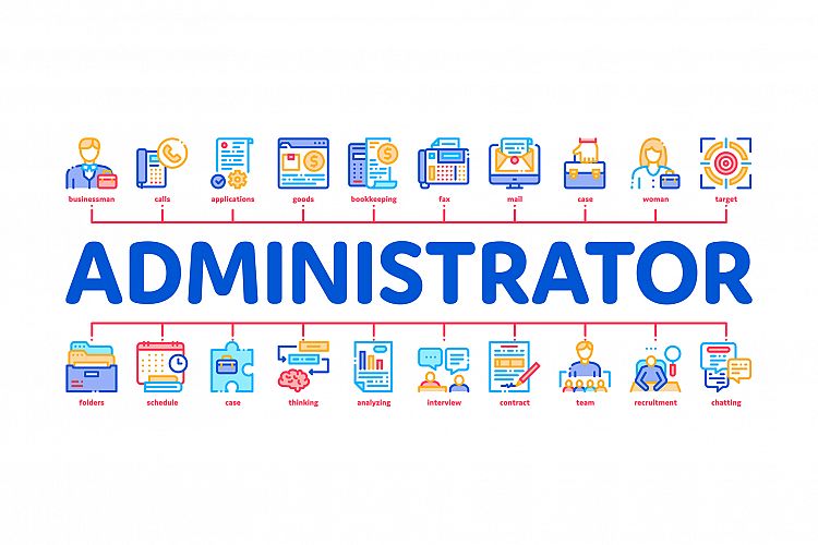 Administrator Business Minimal Infographic Banner Vector example image 1