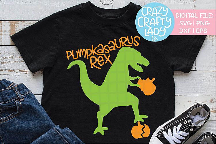 Fall Pumpkin Dinosaur SVG DXF EPS PNG Cut File