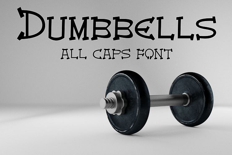 EP Dumbbells - All Caps Font