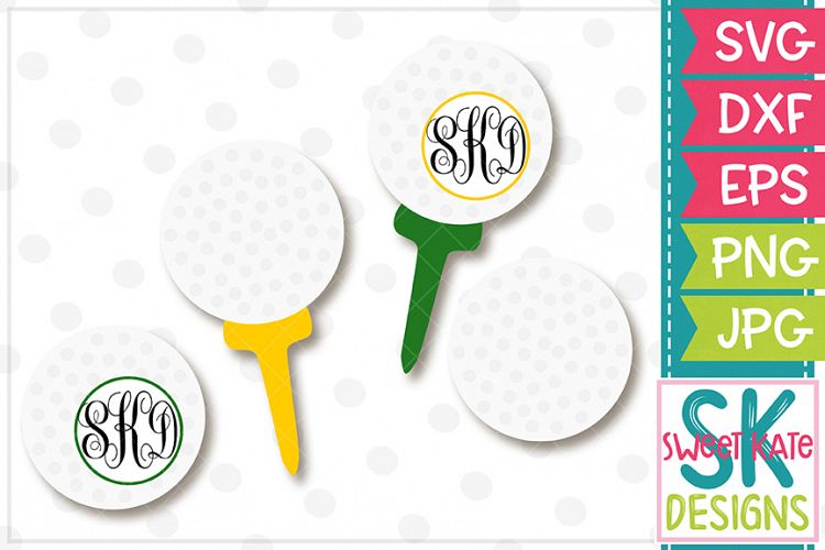 Golf Balls with Monogram Option SVG DXF EPS PNG JPG