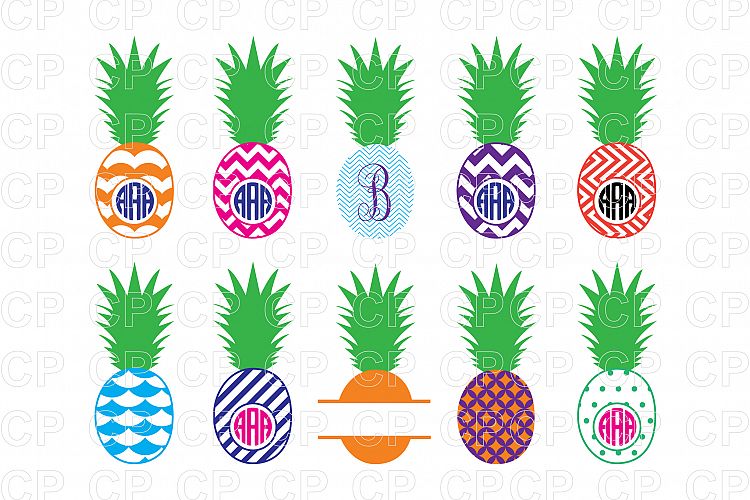 Pineapple Bundle SVG Cut Files, Pineapple Clipart