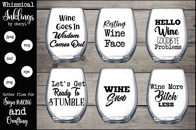 Wine Goes In SVG Set