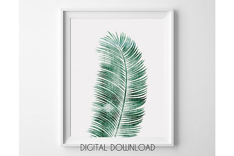 Tropical Leaf Print, Green Leaf Print, Palm Leaf Decor