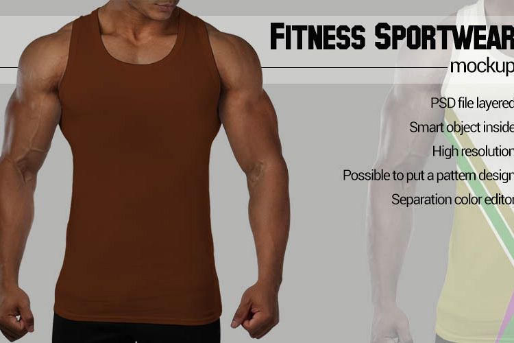 Black man Fitness Mockup