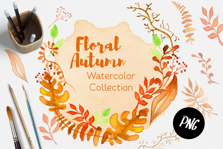 Fall Watercolor clipart Autumn