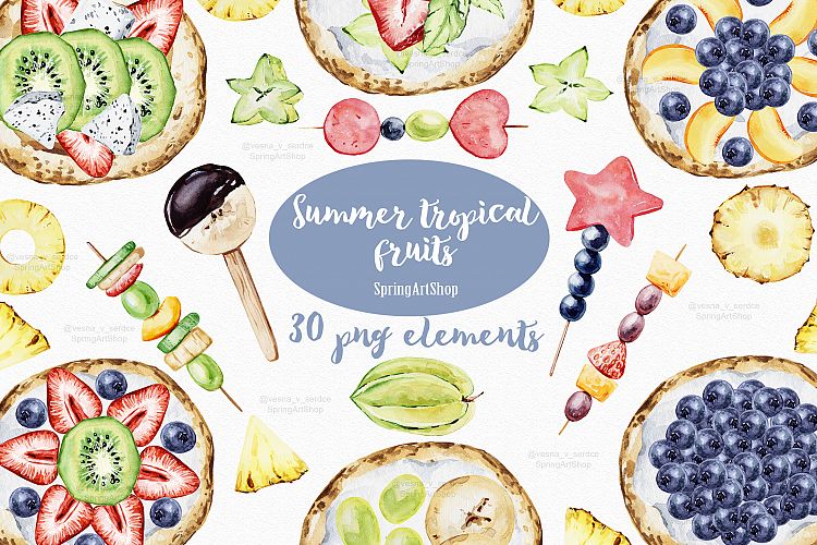 Summer party Exotic tropical fruit