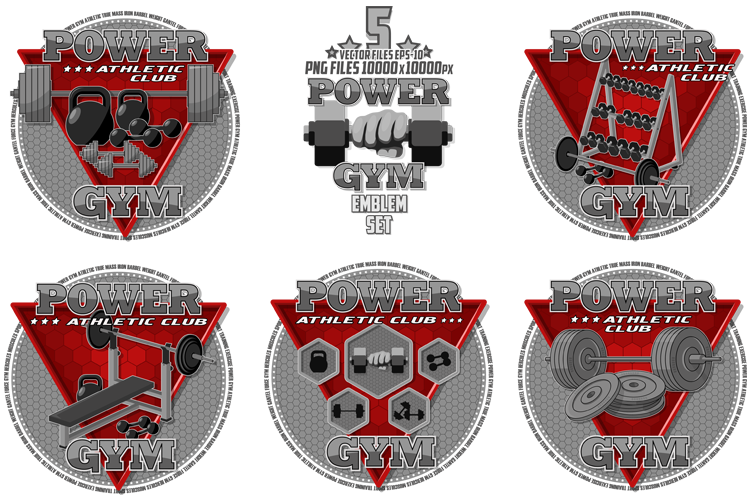 Emblem of the gym. For T-shirts, banners and others.