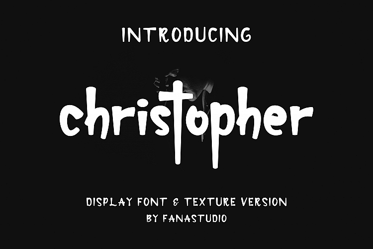 christopher-display font and texture version