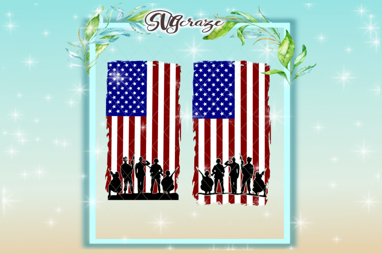 Download USA Soldiers American Flag SVG DXF files for Cricut (59966 ...