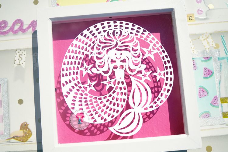 Mermaid paper cut SVG DXF  EPS files