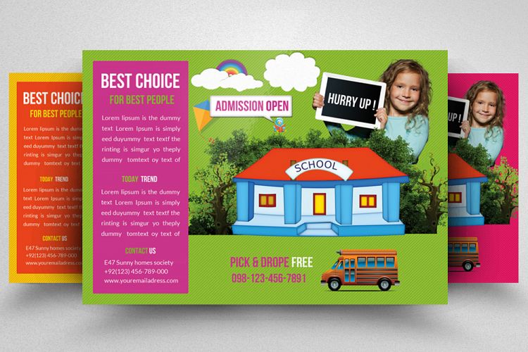 Admission Open Horizontal Flyer Template