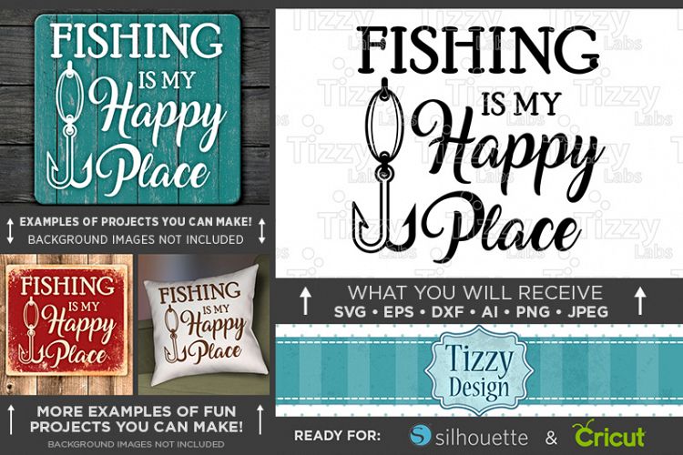 Fishing Is My Happy Place Svg File - Fishing SVG - 777