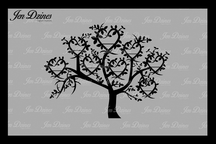 Family Tree 8 Names SVG DXF EPS PNG