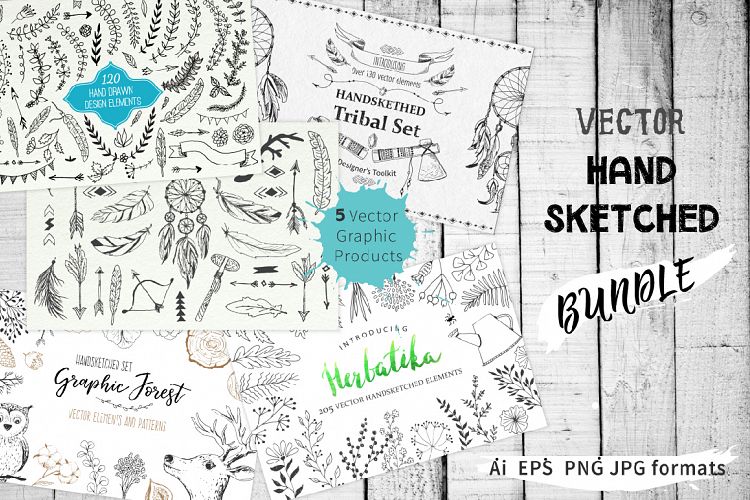 Vector Hand Sketched BUNDLE